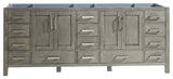 Jacques 84" Distressed Grey Vanity Cabinet Only