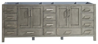 Jacques 84" Distressed Grey Vanity Cabinet Only
