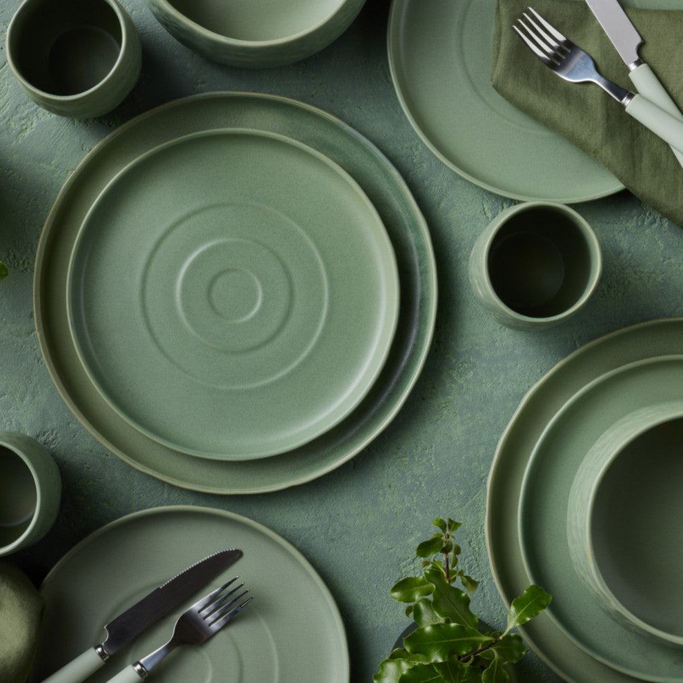 Stone by Mercer Project SHOSAI Stoneware 16 Piece Dinnerware Set, Sage