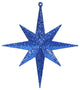 Vickerman M167202 8" Blue Iridescent Glitter Bethlehem Star Christmas Ornament