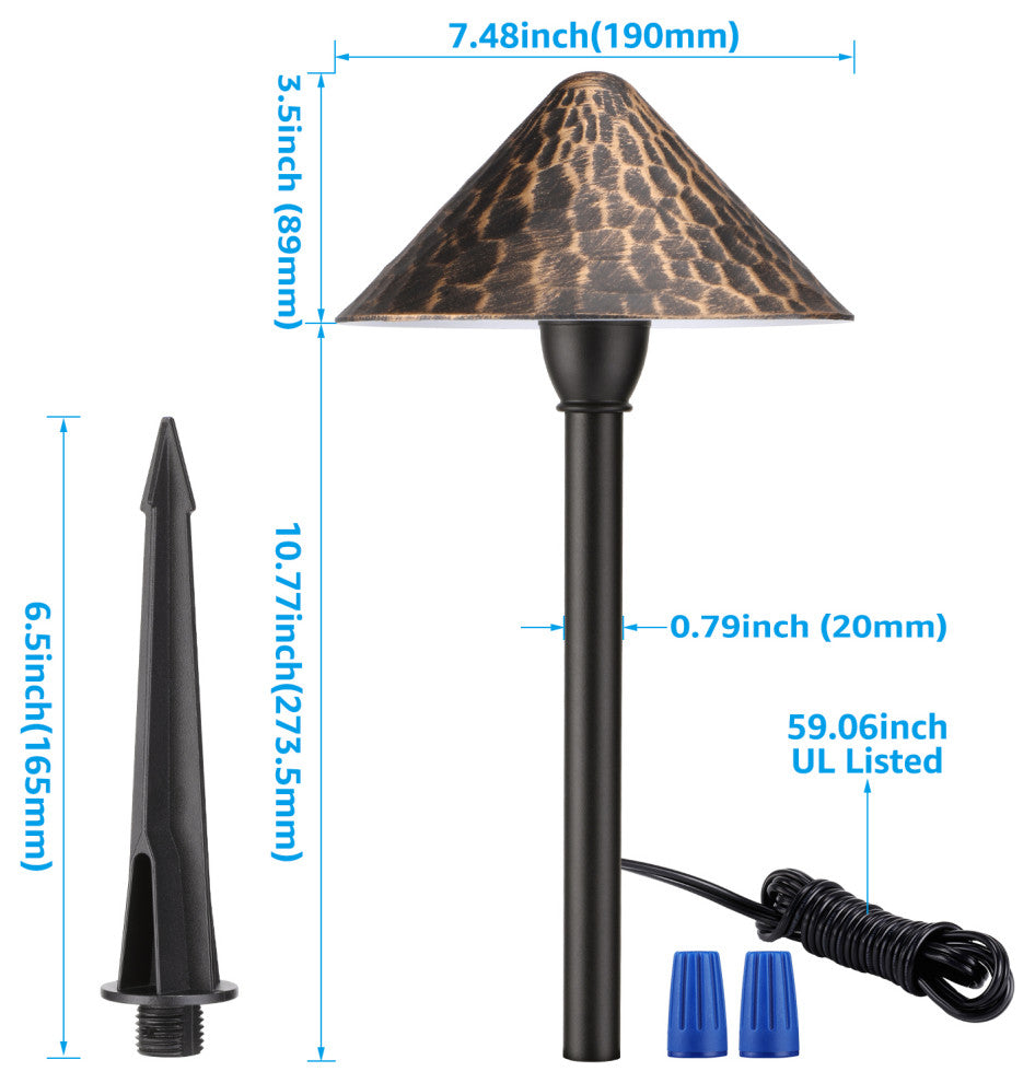 LEONLITE 12-Pack 12V LED 3W LED Landscape Lights, 3000K Warm White