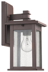 Tristan 1-Light Outdoor Wall Sconce, 12" High, Rubbed Bronze