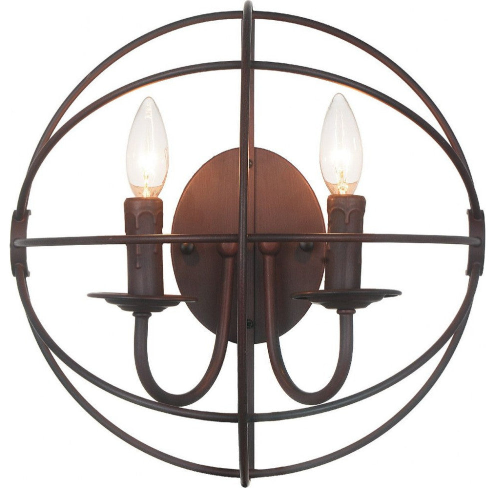 CWI Lighting 5464W14DB-2 Arza 2 Light Wall Sconce With Brown Finish