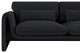 Sloan Black Velvet Fabric Loveseat