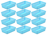 12-Pack Plastic Storage Baskets for Office Drawer, Desk, 32-1182-12, Blue