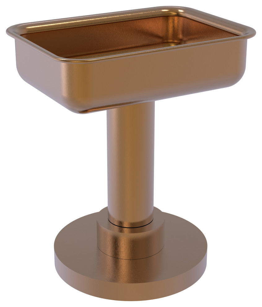 Vanity Top Soap Dish, Brushed Bronze