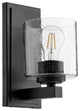 Quorum 5669-1-269 One Light Wall Mount, Black w ClearSeeded Finish