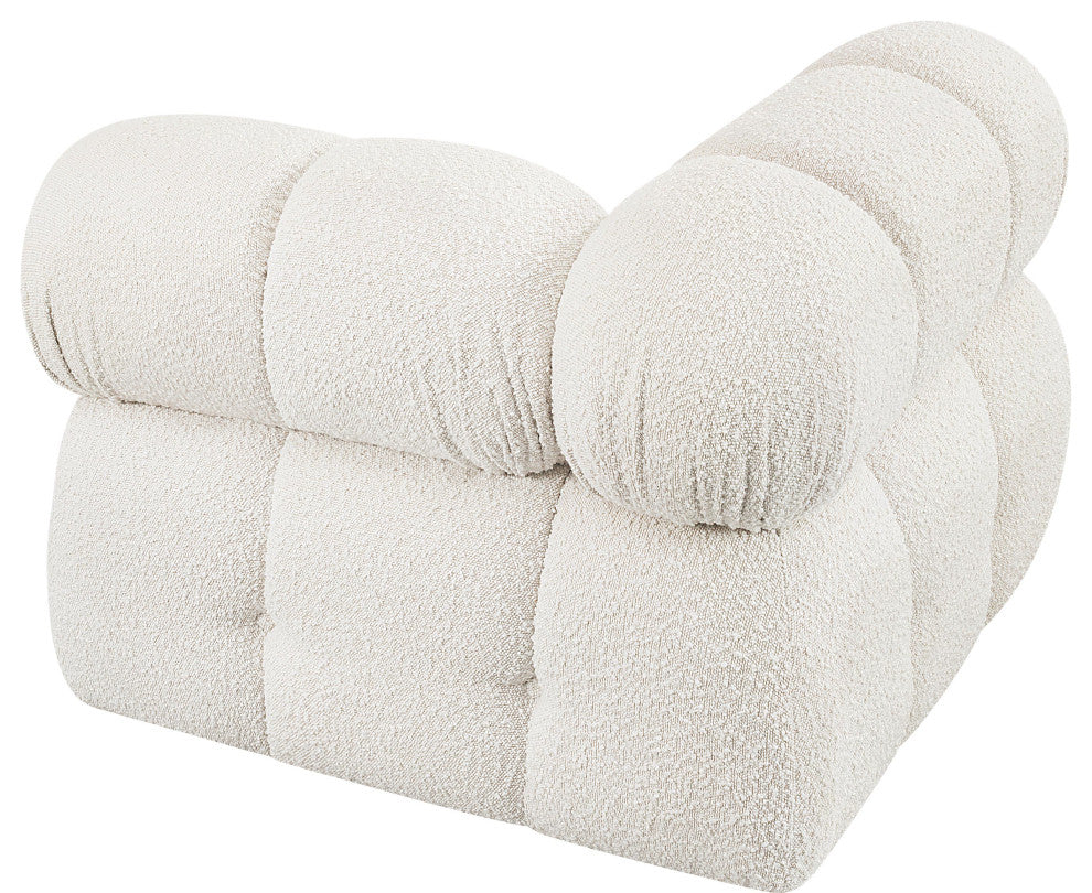 Ames Boucle Fabric Modular Chair, Cream, Corner Chair