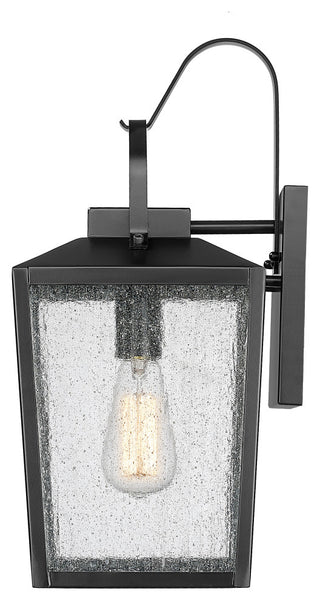 1 Light 8" Powder Coated Black Outdoor