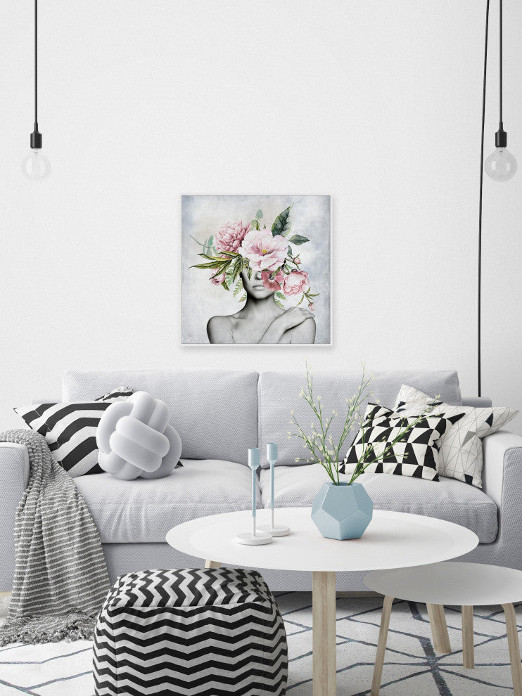 "Confidence Is Beautiful" Floater Framed Painting Print on Canvas, 20x20