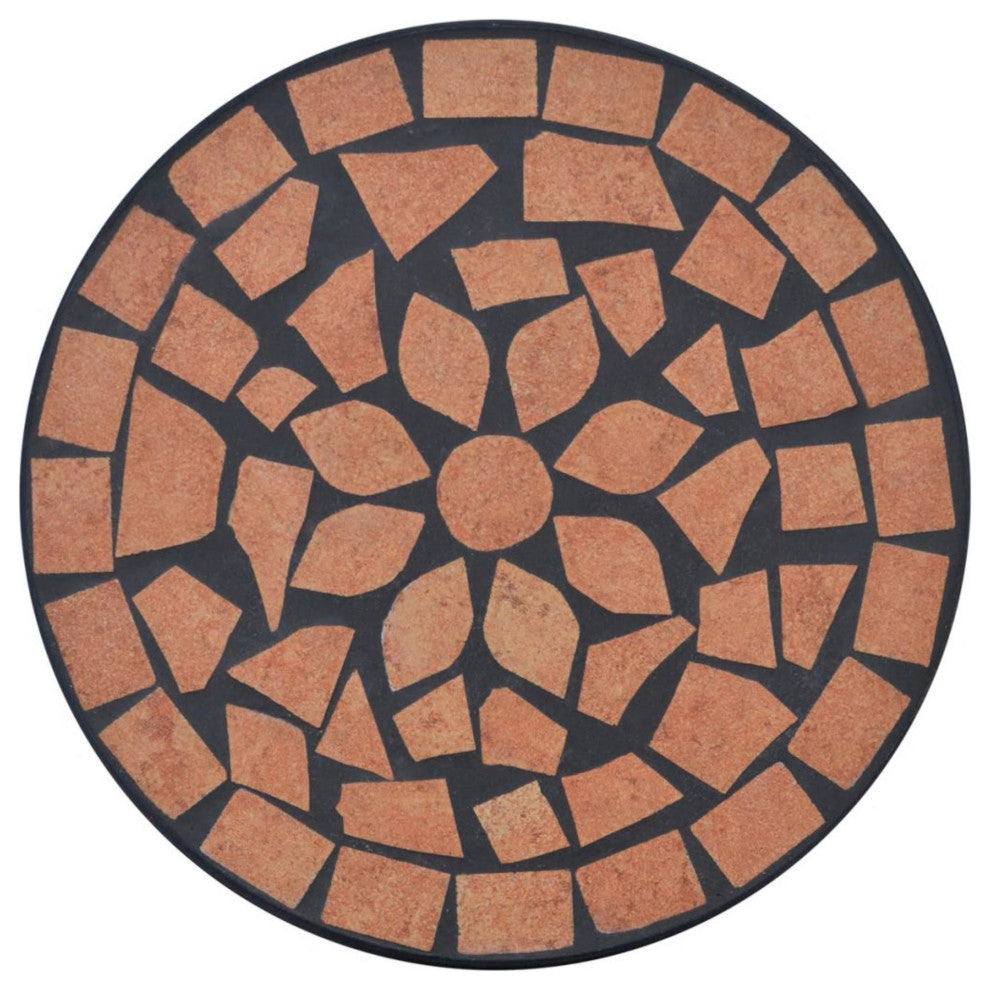 vidaXL Mosaic Side Table Plant Table Terracotta