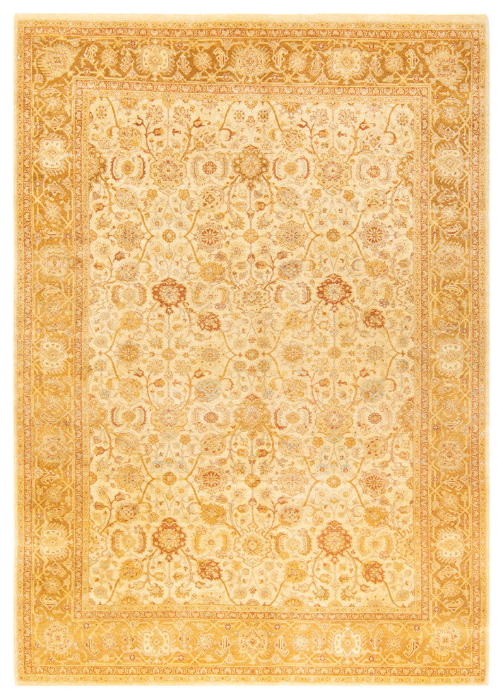 Mogul, One-of-a-Kind Hand-Knotted Area Rug, Ivory, 6' 3" x 8' 10"