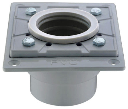 ALFI brand ABDB55 PVC Shower Drain Base with Rubber Fitting