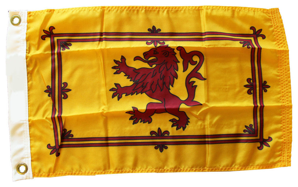 Scotland, 12"x18" Nylon Flag, Lion