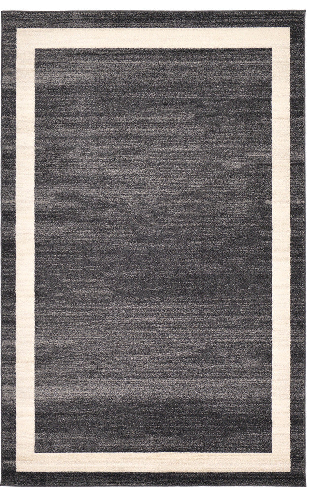 Unique Loom Black Del Mar Maria 5' 0 x 8' 0 Area Rug