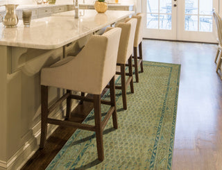 Semi-Antique Baha Beige/Gray Runner, 3'5x9'7