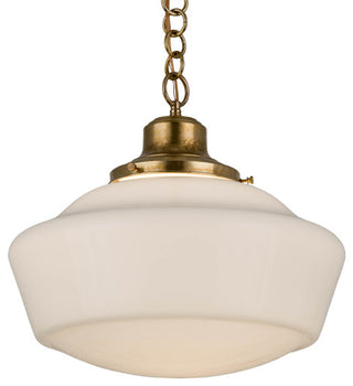 16W Revival Schoolhouse W/Traditional Globe Pendant