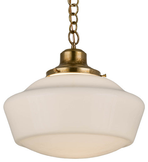 16W Revival Schoolhouse W/Traditional Globe Pendant