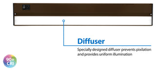 NUC-5 Series Selectable LED Under Cabinet Light, Oil Rubbed Bronze, 21.5