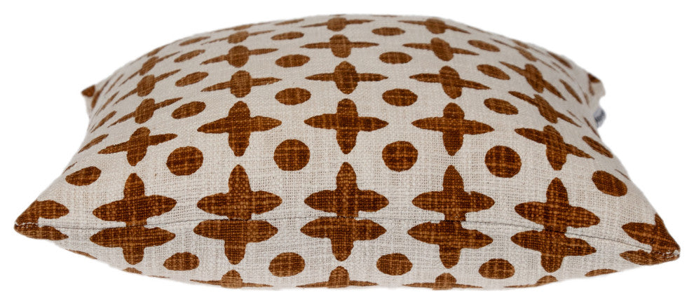 Parkland Collection Transitional Print Rust Square 18" x 18" Pillow