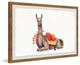 "Orange Pack Llama" Framed Painting Print, 36"x24"