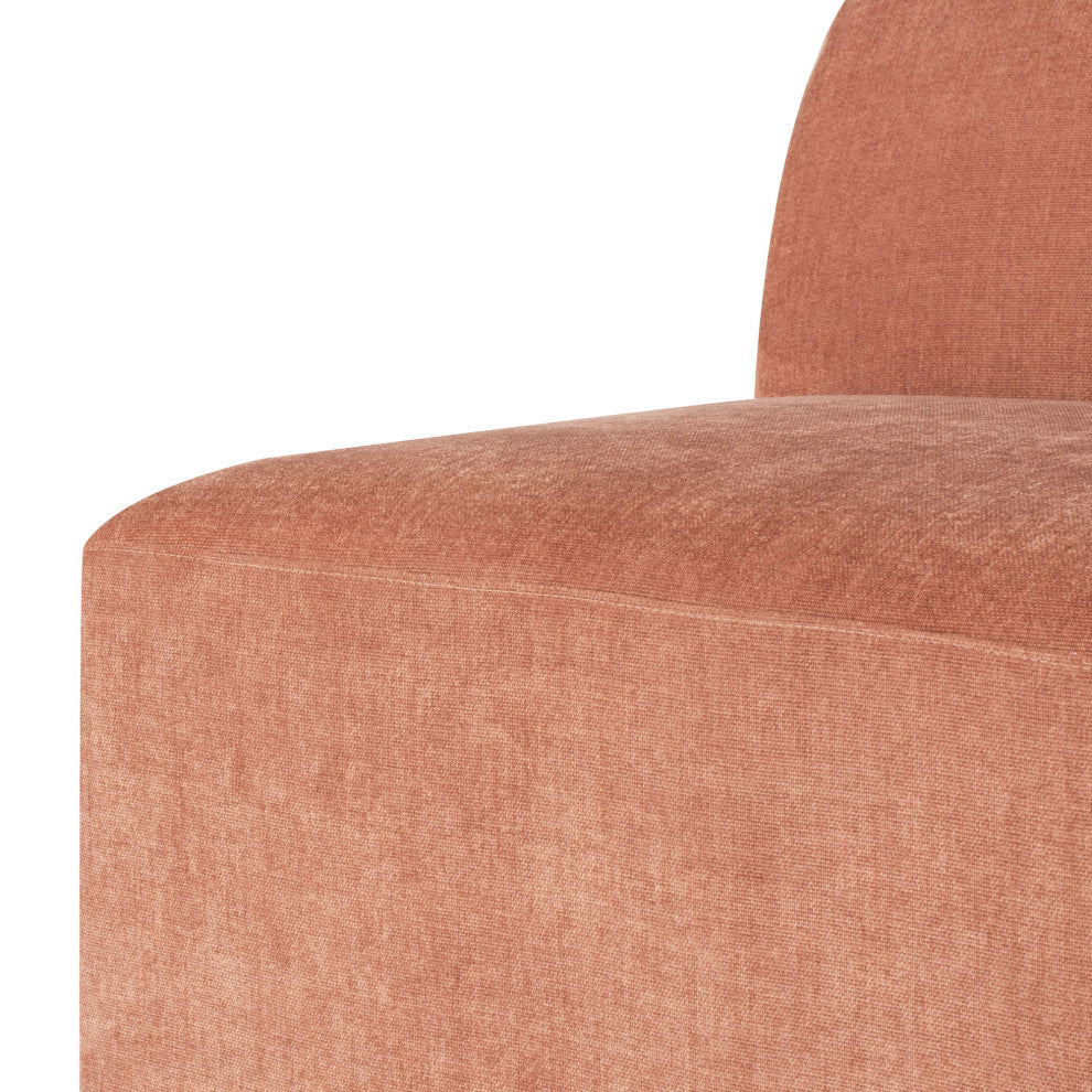Lilou Nectarine Fabric  Modular Sofa Armless