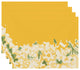 Gardenia Garden Floral Print Placemats, Set of 4, Yellow, 18"x14"
