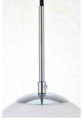 Elegant Baxter 3-Light Chrome Pendant With Frosted White Glass