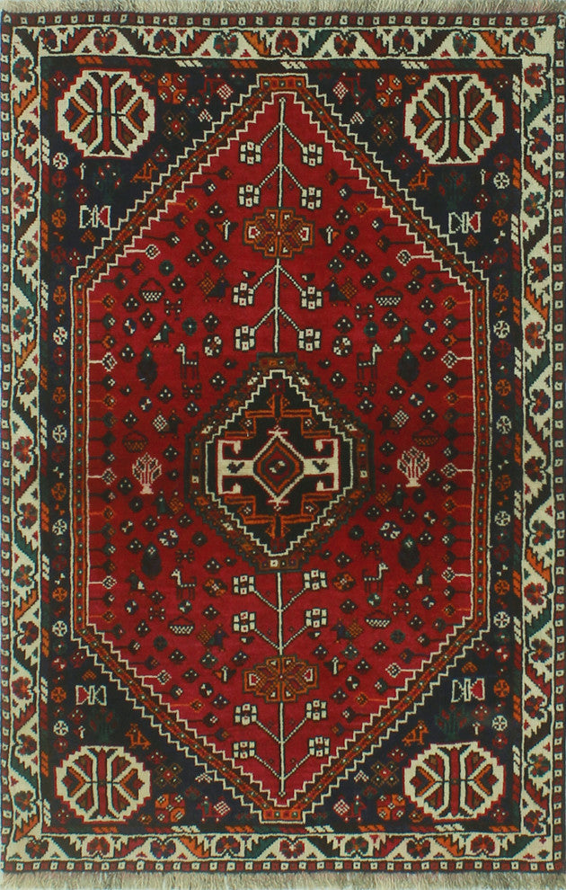 Fine Vintage Distressed Sadiki Red Rug