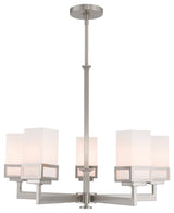 Livex Lighting Harding Brushed Nickel Light Chandelier