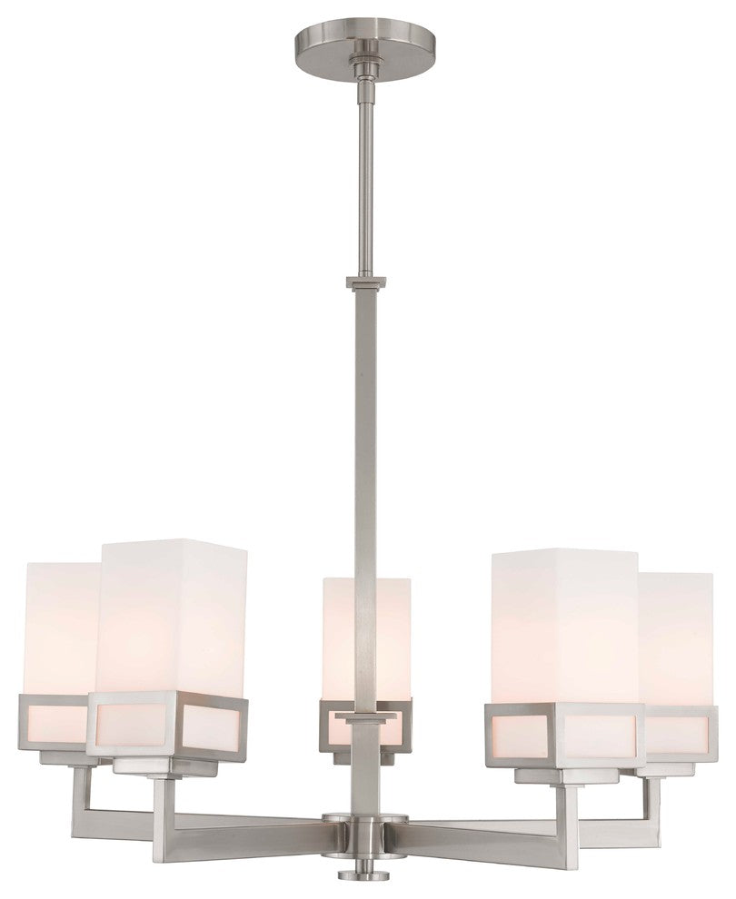 Livex Lighting Harding Brushed Nickel Light Chandelier