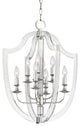Arietta, 20" Pendant, Polished Nickel Finish, Clear Glass