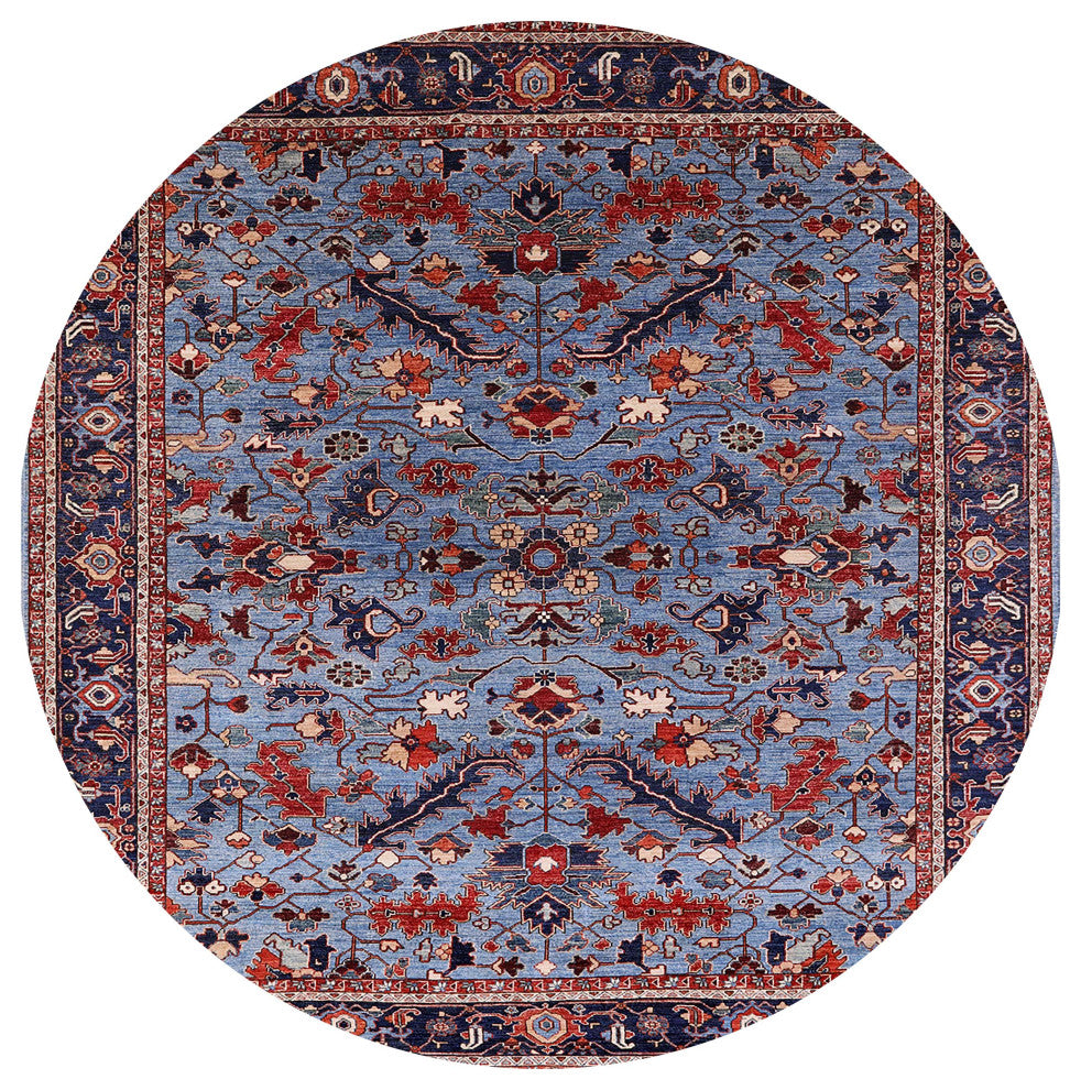 Ahgly Company Indoor Round Mid-Century Modern Area Rugs, 3' Round