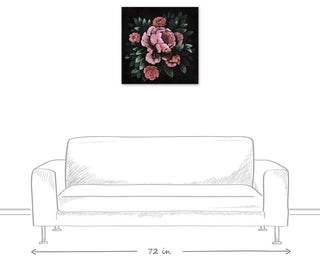 Dark Moody Florals 24x24 Canvas Wall Art