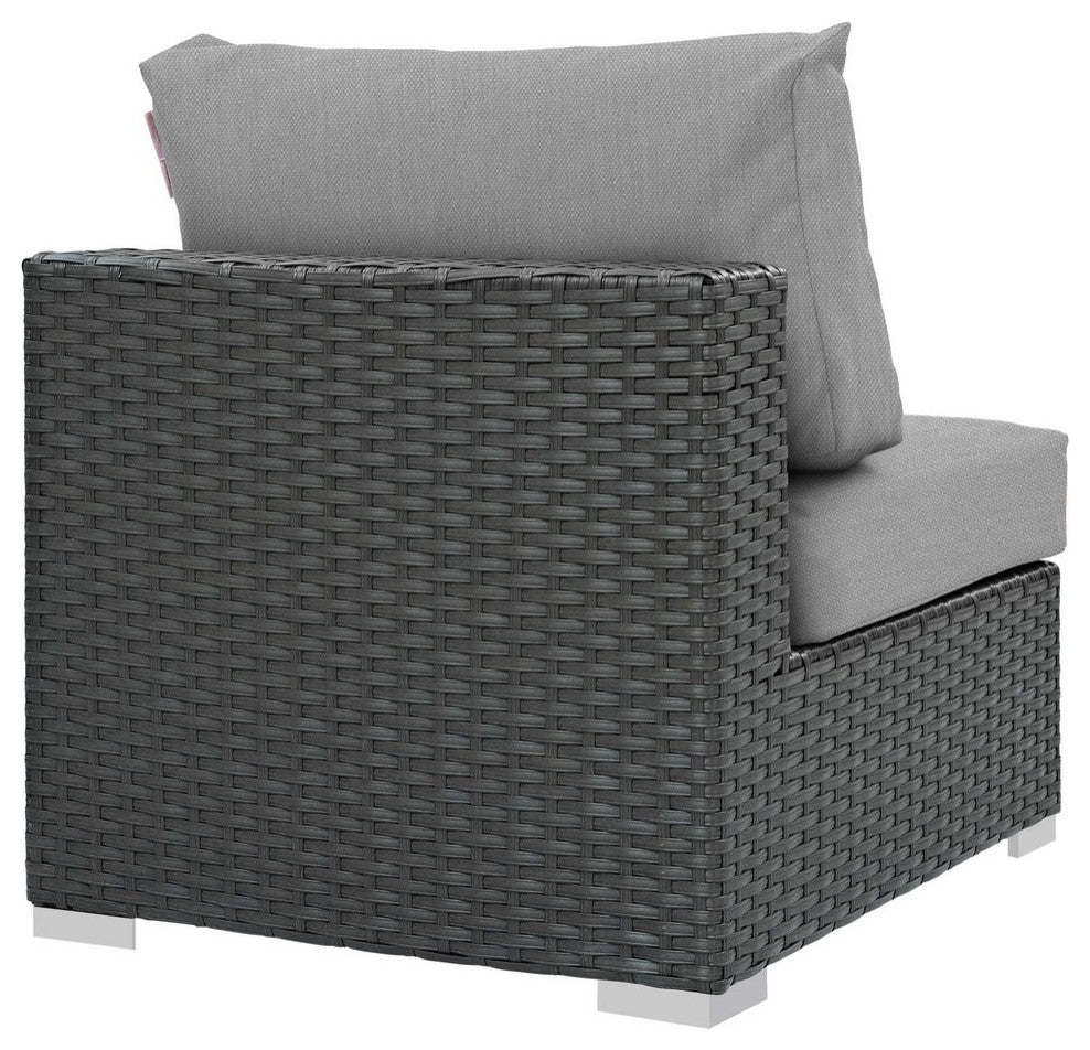 Sojourn Outdoor Patio Fabric Sunbrella Armless Canvas Gray