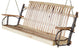 Hickory Porch Swing, Rustic Hickory, 5 Foot