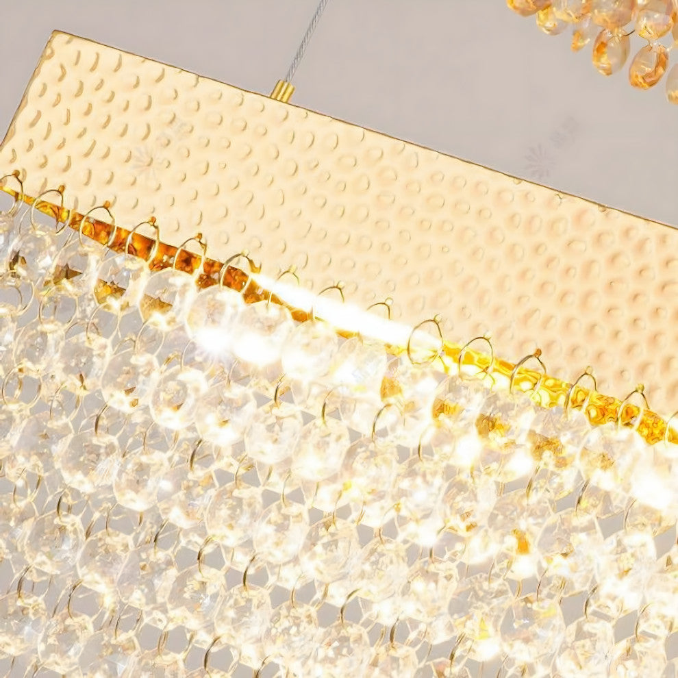 La Rochette | Gorgeous Crystal Blocks LED Ceiling Chandelier