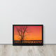 Burning Skies Rural Landscape Framed Photo Paper Wall Art Print, Black, 12" X 18"