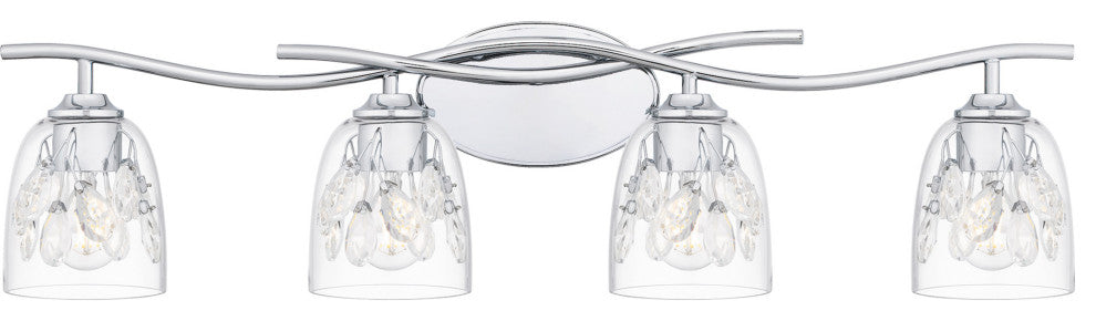 Quoizel ALE8633 Ansley 4 Light 34"W Bathroom Vanity Light - Polished Chrome