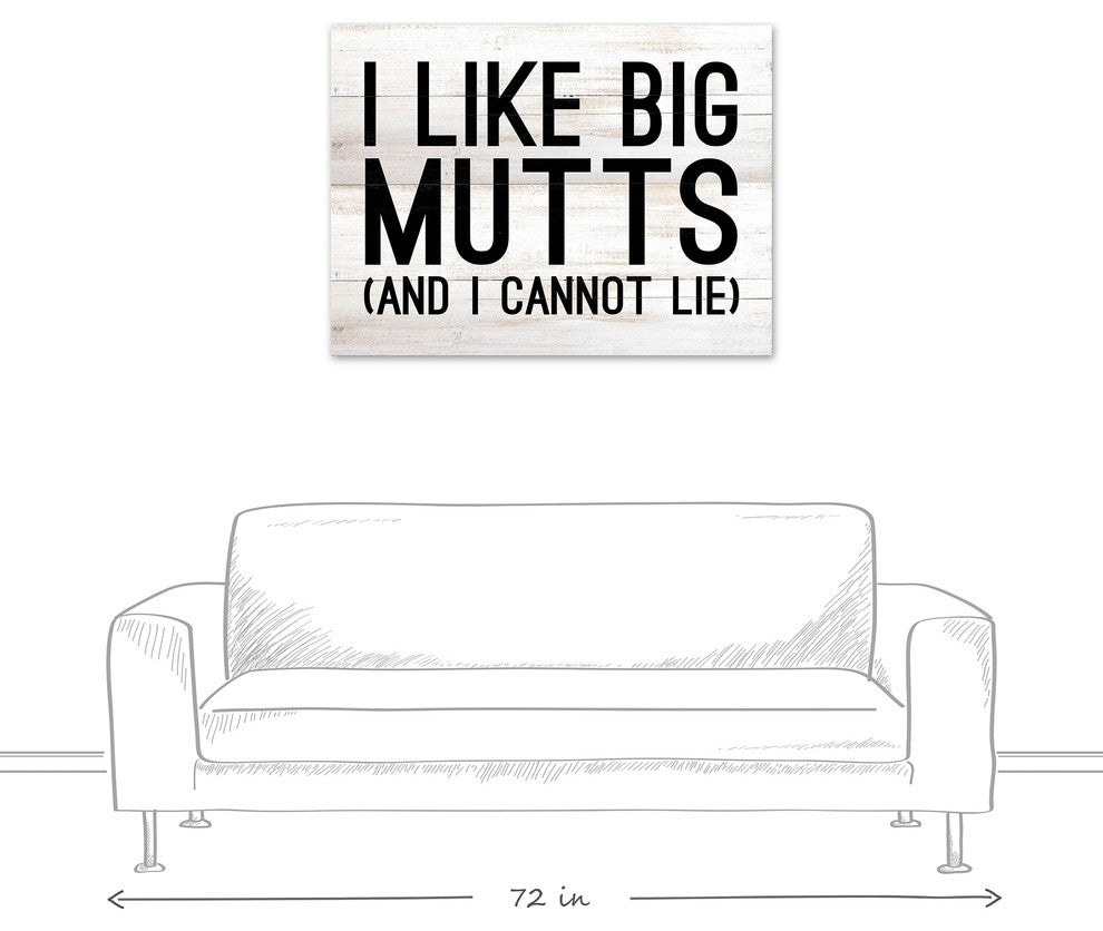 I Like Big Mutts 30x40 Canvas Wall Art
