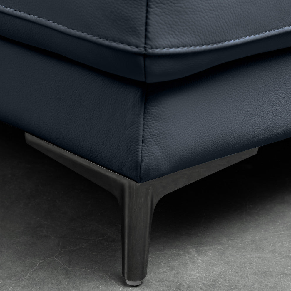 Claudius Leather 4pc Sectional With Power Seats and Adjustable Headrests