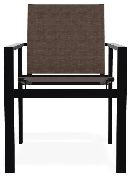 Tribeca Sling Outdoor Stackable Armchair, Mocha/Black