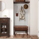 Carlson Small Ottoman Bench, Distressed Saddle Brown