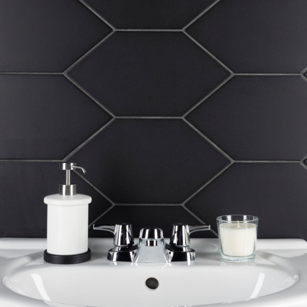 Textile Basic Kayak Black Porcelain Floor and Wall Tile