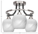 Paramount 3-Light Semi-Flush, Matte Black & Brushed Nickel, 6" White Marble
