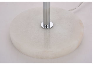 Eclipse 2 Light Table Lamp, Chrome and Frosted White