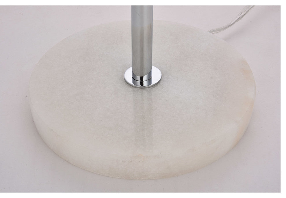 Eclipse 2 Light Table Lamp, Chrome and Frosted White