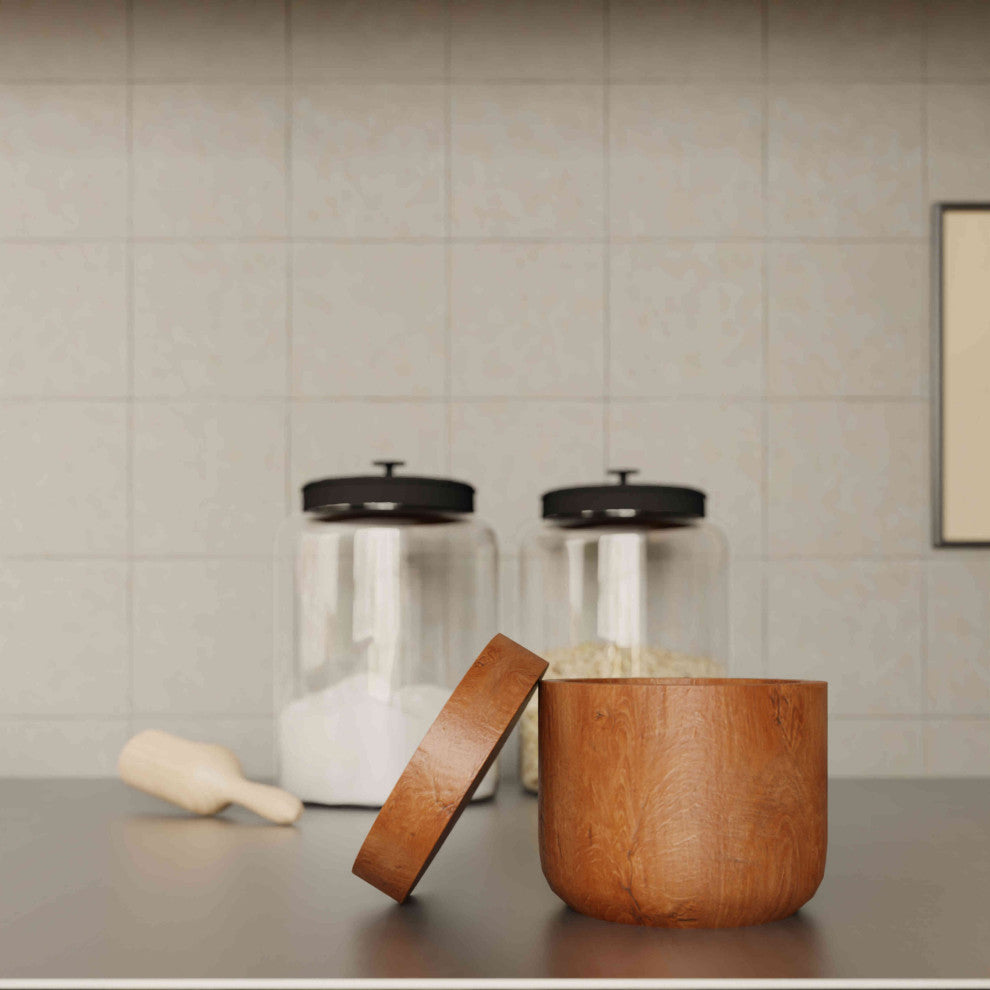 Bare Decor Spezia Teak Spice Bowl With Magnet Top Lid