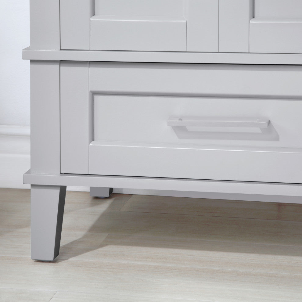 Ove Decors Brighton 24" Single Sink Vanity, Dove Gray With Nickel Hardware