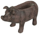 17 Inch Long Rustic Brown Finish Smiling Pig Planter